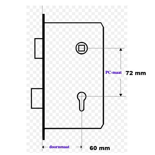 Mauer 5001 cijfercodeslot PC72 Ls/Rs - Afbeelding 3