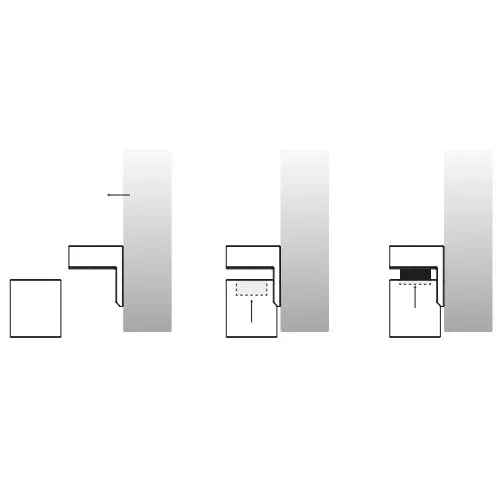 JNF Magneet vloerbuffer RVS-geborsteld  hoogte 60 mm - Afbeelding 3