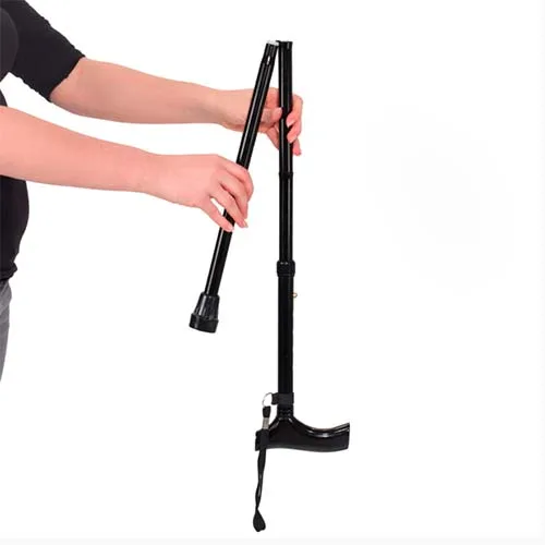 Vitility Wandelstok opvouwbaar zwart - 82-92 cm - Afbeelding 6