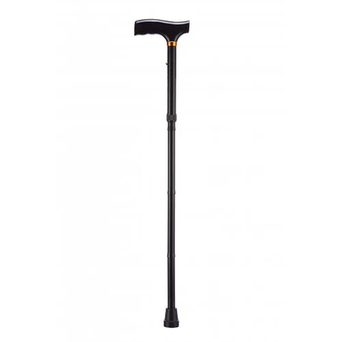 Dynalife opvouwbare aluminium wandelstok zwart 84-94 cm - Afbeelding 3