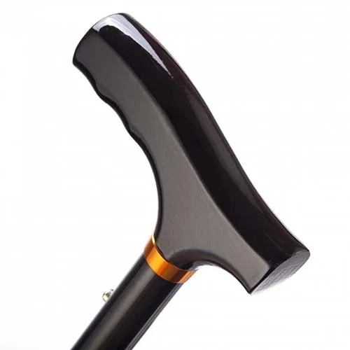 Dynalife opvouwbare aluminium wandelstok zwart 84-94 cm - Afbeelding 5