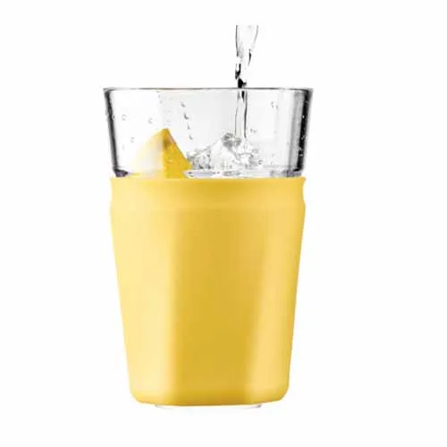 Vitility Cup beker transparant met sleeve Geel - Afbeelding 3